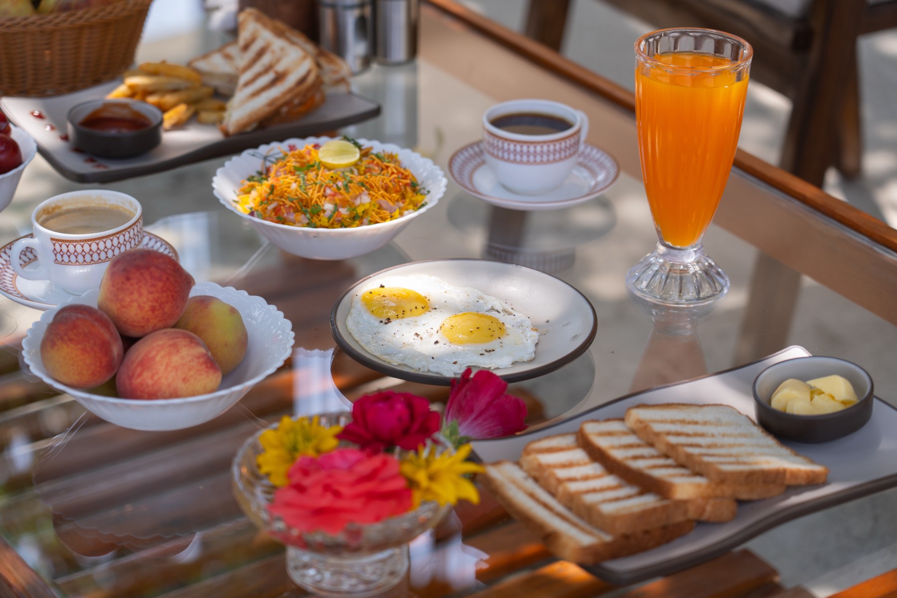 Farm-fresh breakfast spread