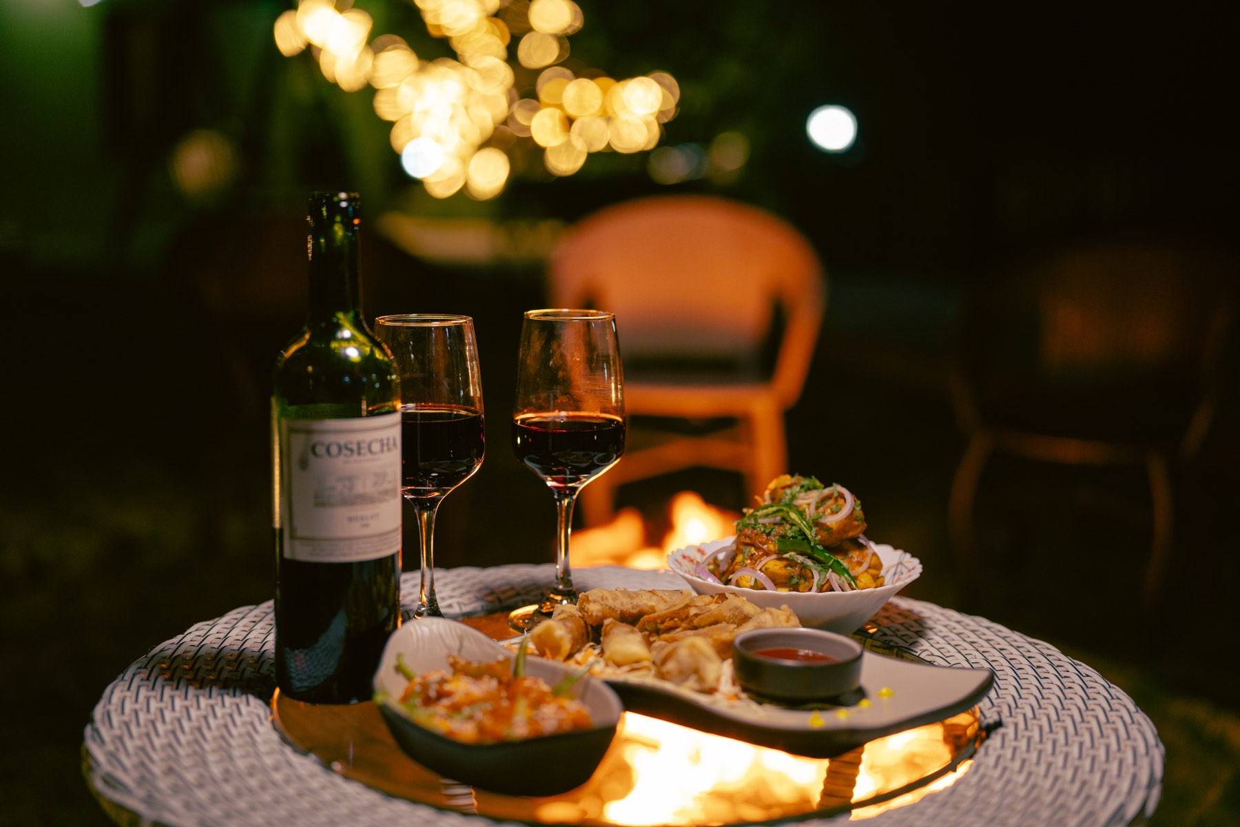 Fireside dinner
